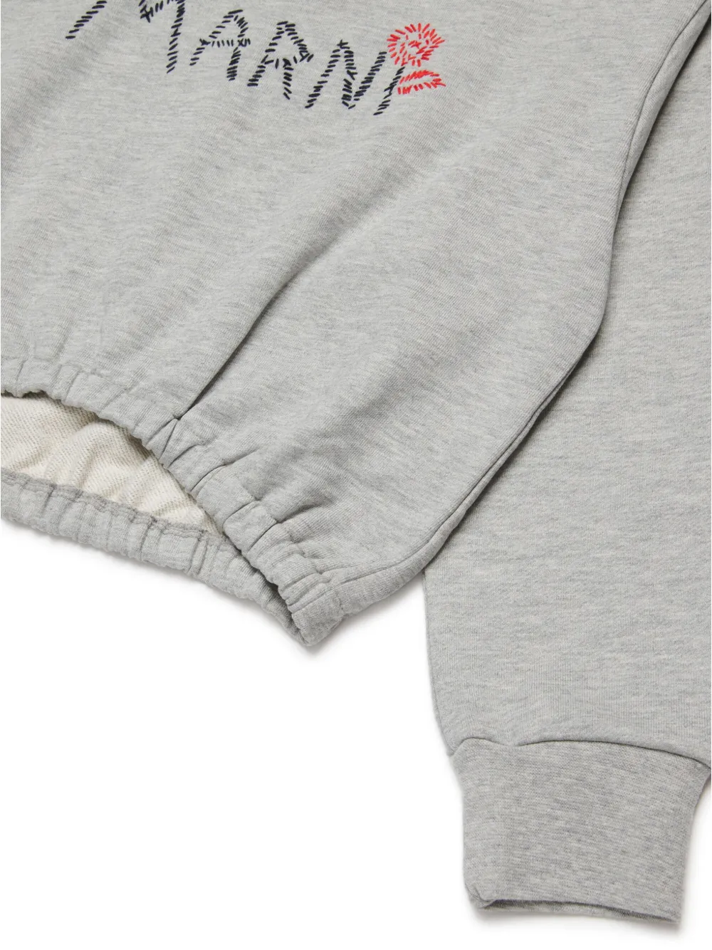 Marni Kids Sweater met logoprint Grijs