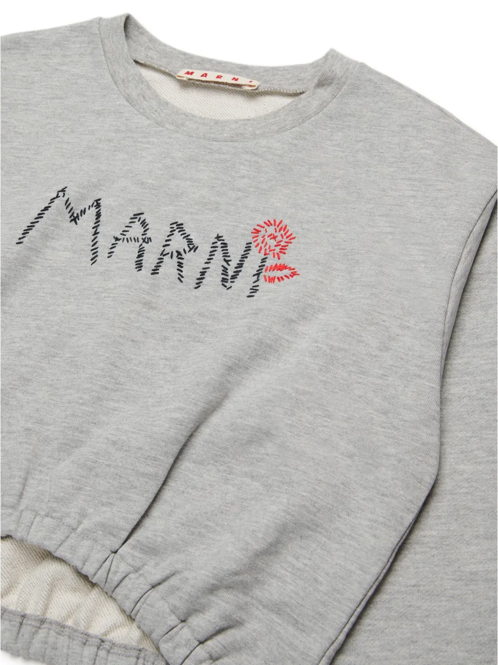 Marni Kids Sweater met logoprint Grijs