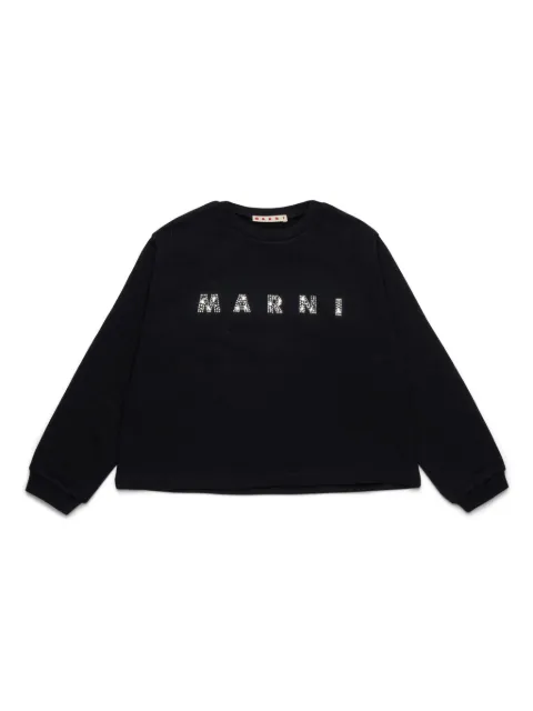 Marni Kids سويت شيرت بأبليكة شعار الماركة