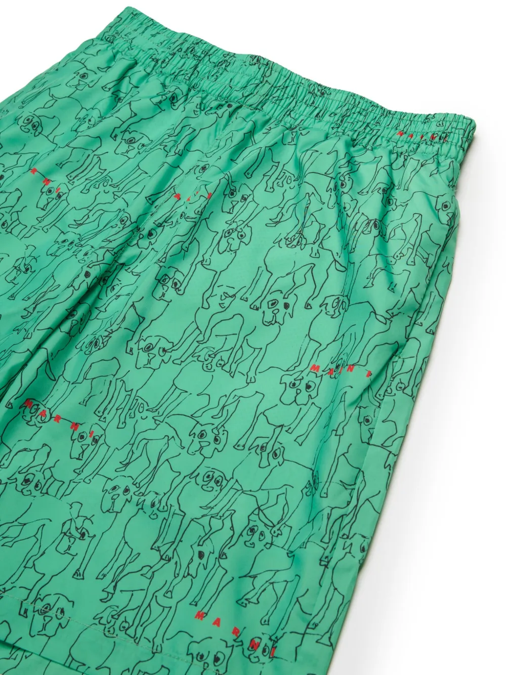 Marni Kids Zwembroek met print Groen