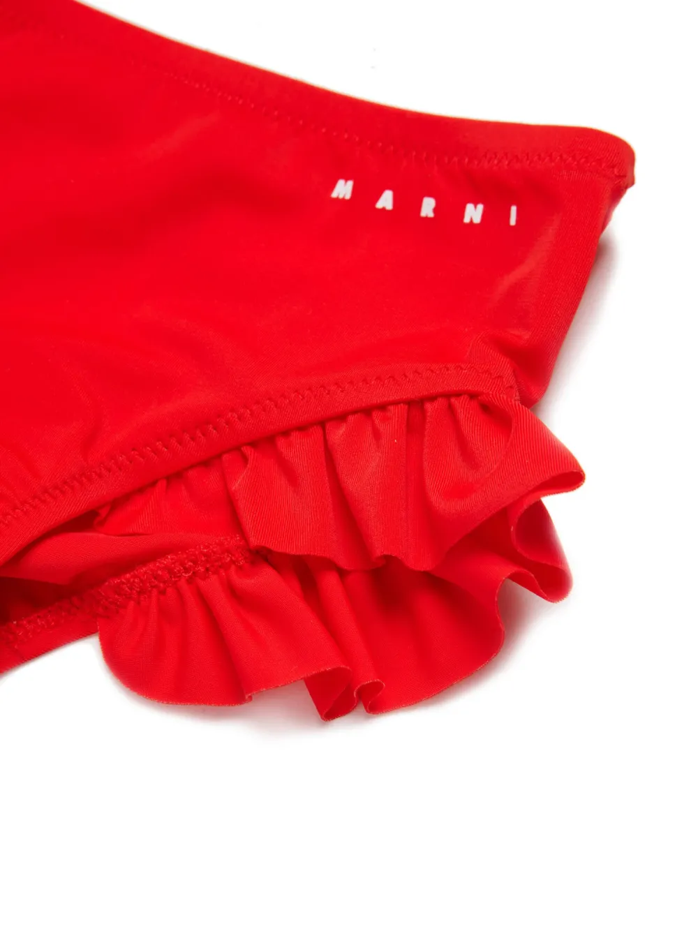 Marni Kids Zwembroek met logoprint Rood