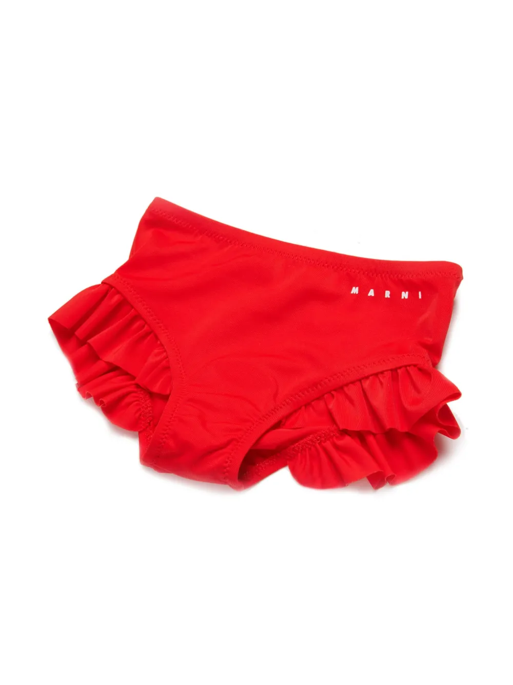 Marni Kids Zwembroek met logoprint Rood