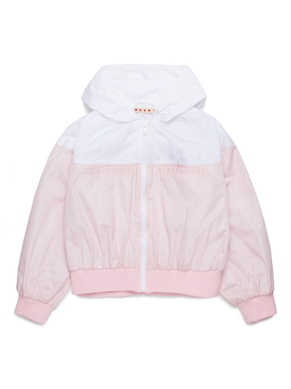 Marni Kids logo-embroidered bomber jacket - Pink