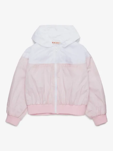 Marni Kids logo-embroidered bomber jacket