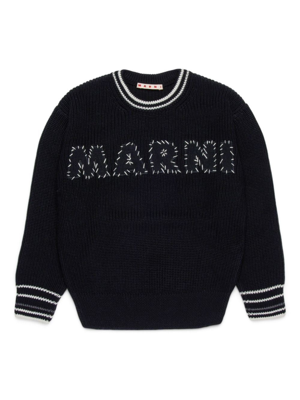 Marni Kids logo-appliqué sweatshirt - Black