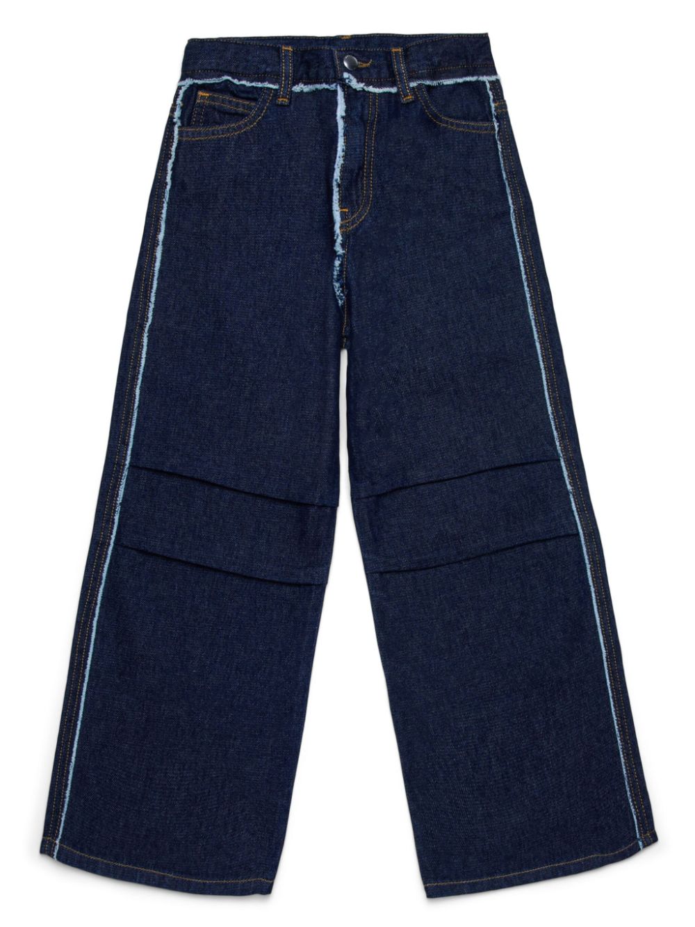 Marni Kids frayed-trim jeans - Blue