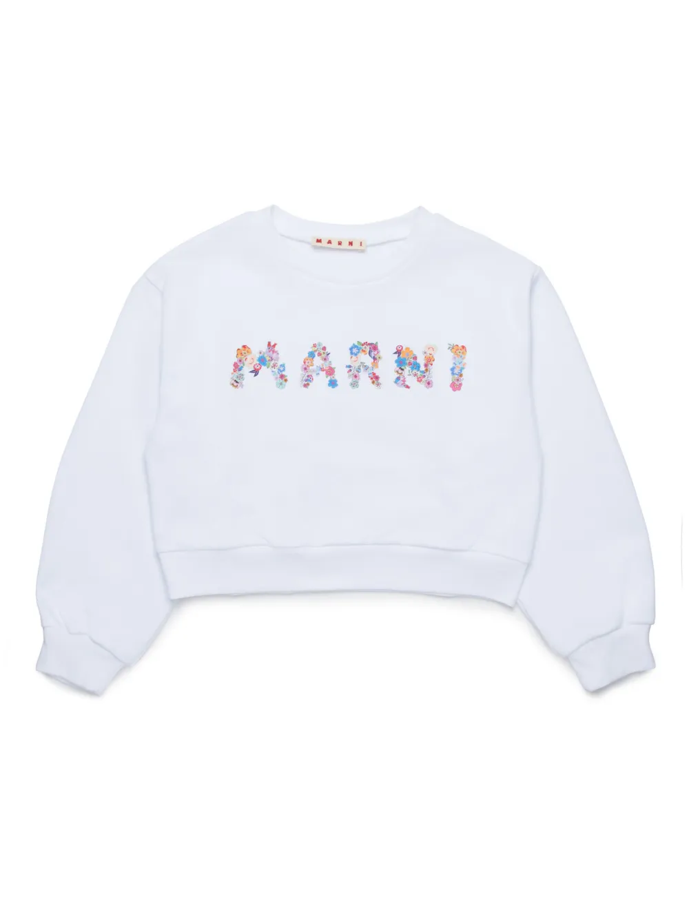 Marni Kids Sweater met logoprint Wit