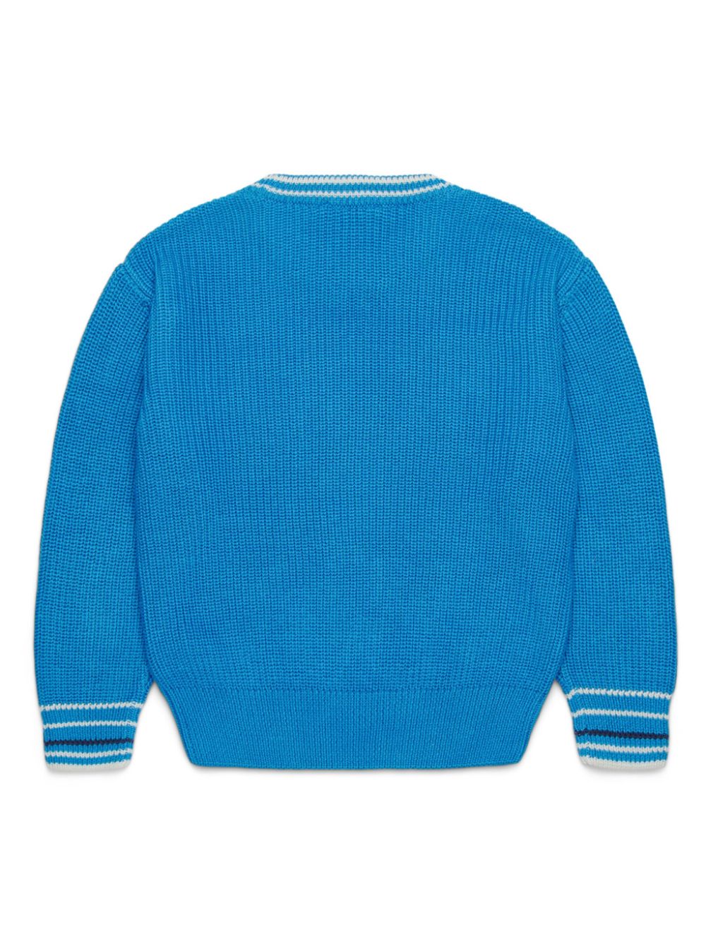 Marni Kids logo-embroidered sweater - Blue