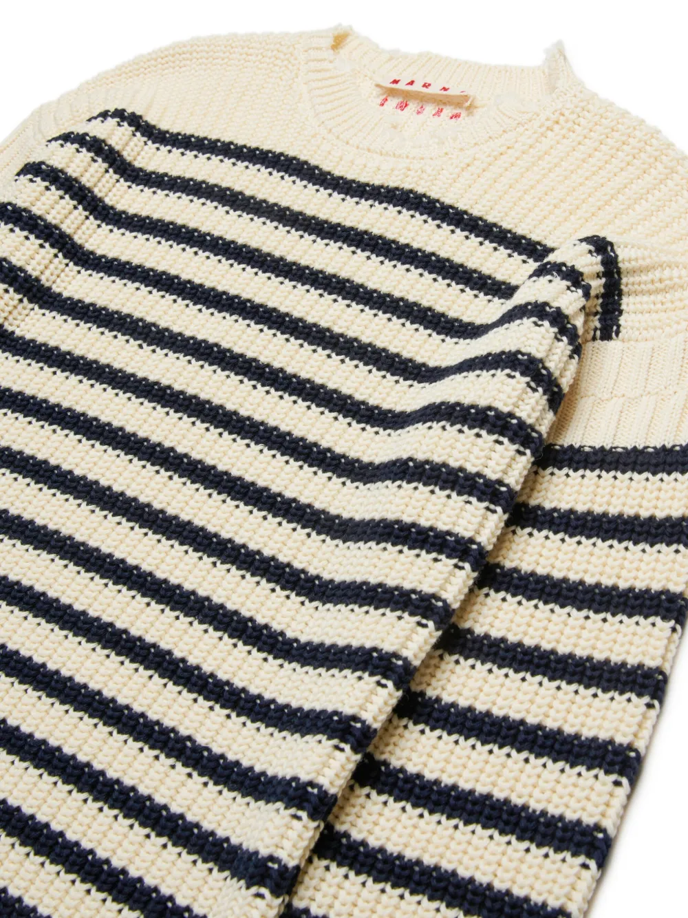 Marni Kids Gestreepte trui Beige