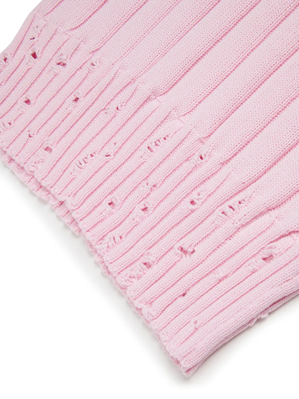 Marni Kids Ribgebreide maxi-jurk Roze
