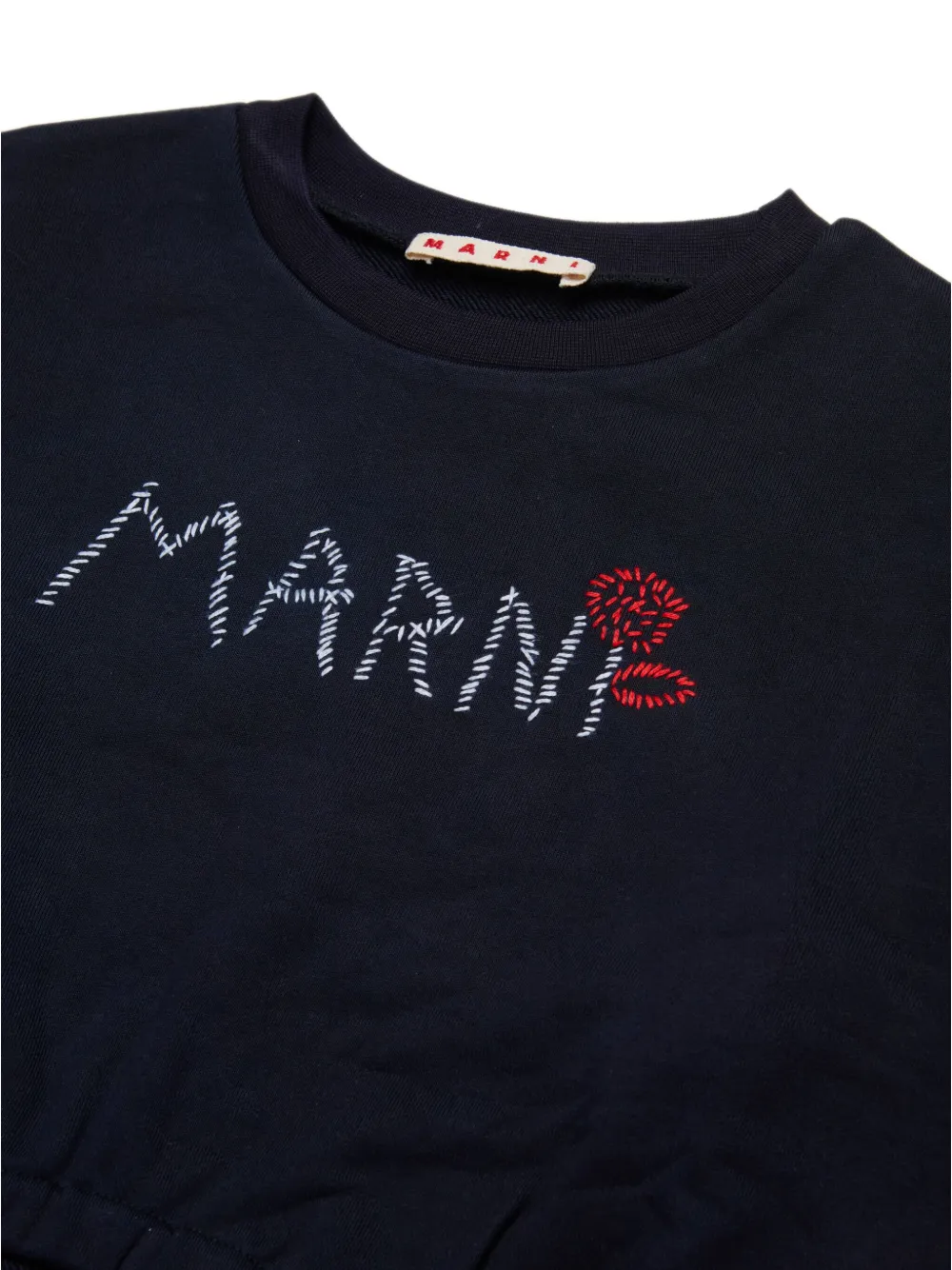 Marni Kids Sweater met logoprint Zwart