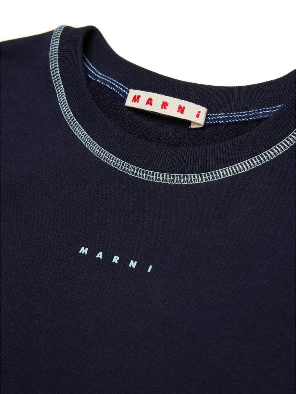 Marni Kids T-shirtjurk met logoprint Blauw