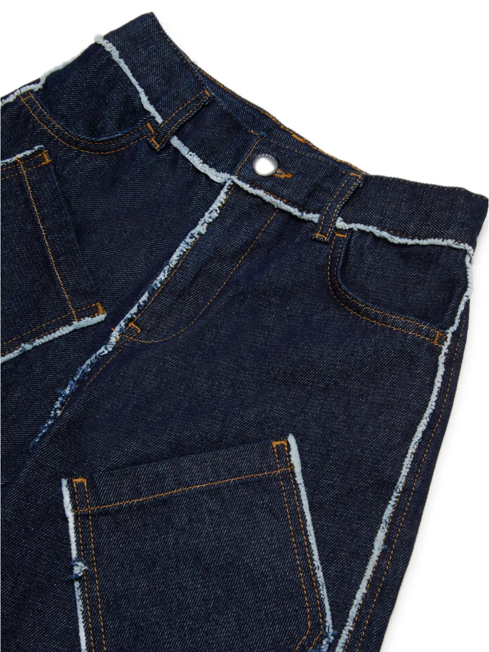 Marni Kids Spijkershorts met opgestikte zakken Blauw
