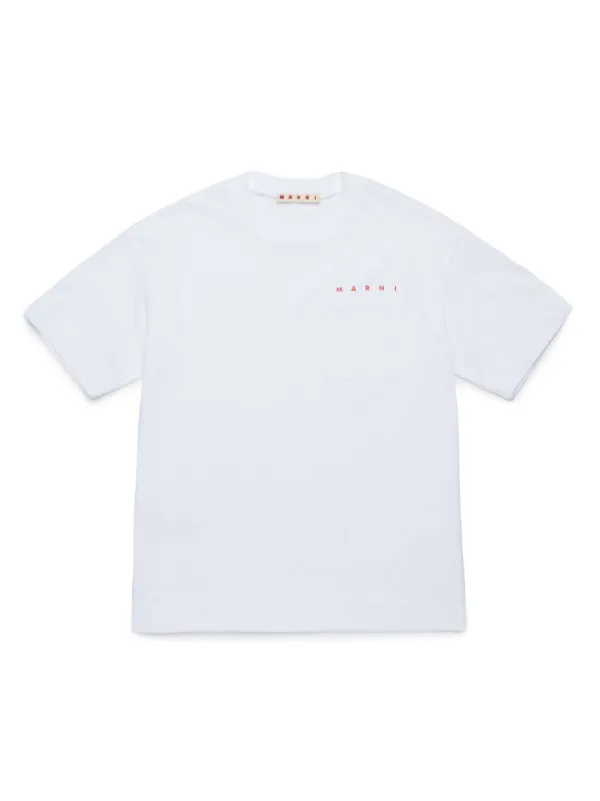 Marni Kids logo-print T-shirt | White | FARFETCH