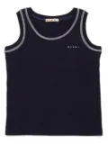 Marni Kids logo-print tank top - Blue