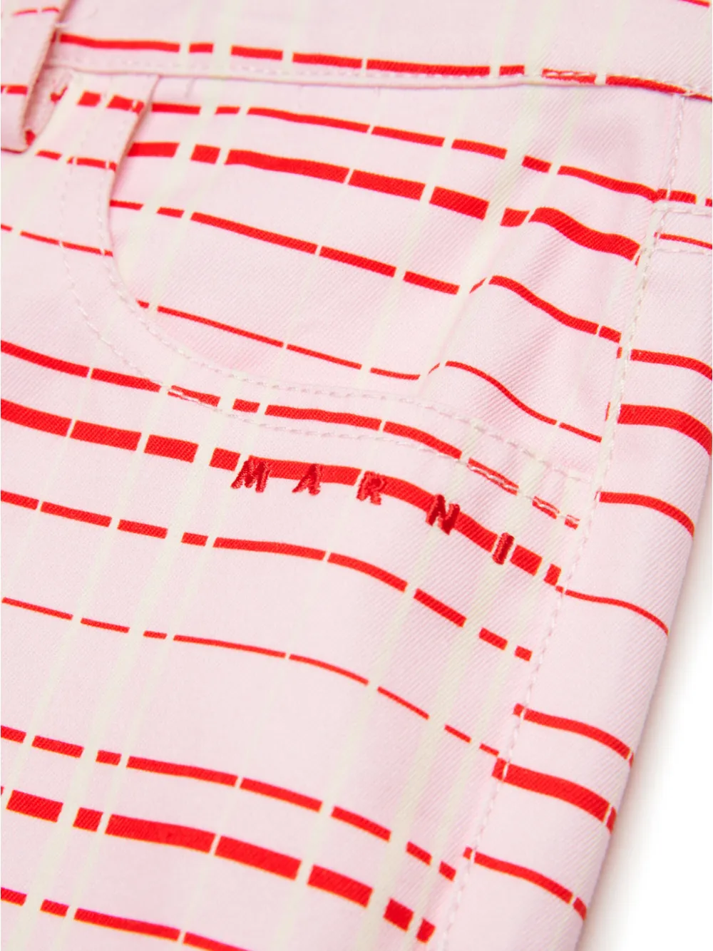 Marni Kids Geruite broek Roze