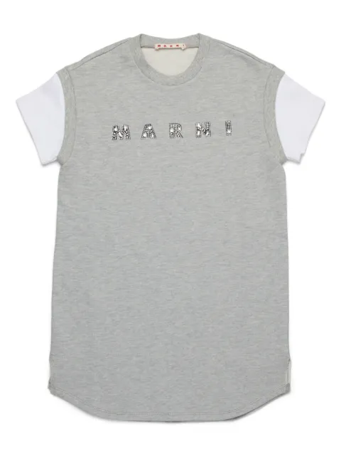 Marni Kids logo-appliqué T-shirt dress 