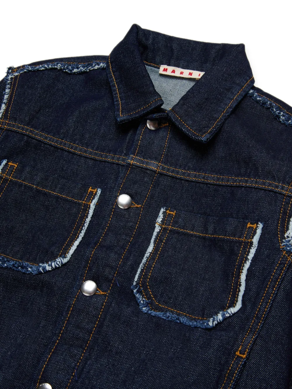 Marni Kids Gerafeld spijkerjack Blauw