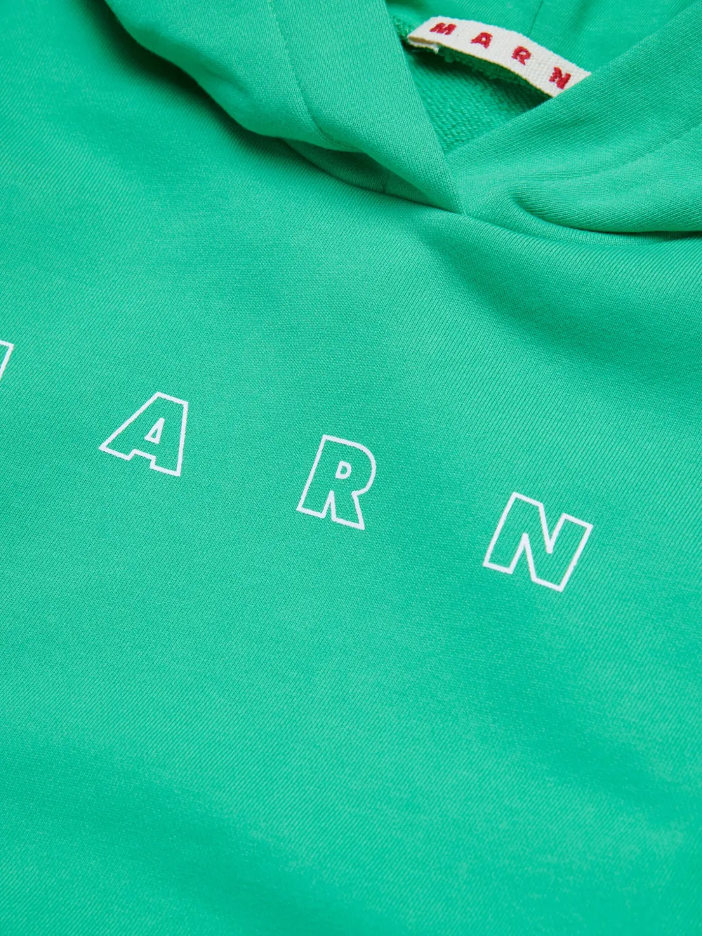 Marni Kids Hoodie met logoprint Groen