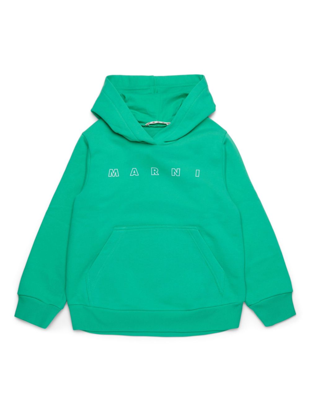 Marni Kids Hoodie met logoprint Groen