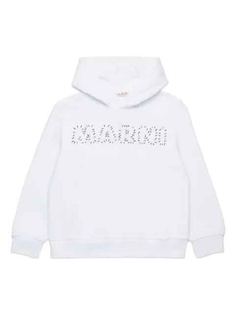 Marni Kids logo-appliqué hoodie