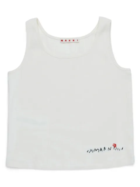Marni Kids camiseta con logo bordado