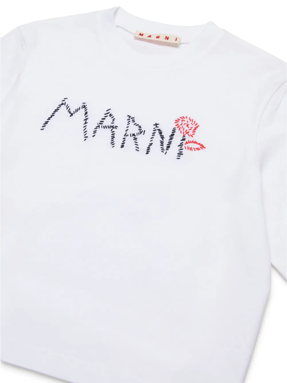 Marni Kids Mending T-shirt Wit