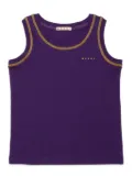 Marni Kids logo-print tank top - Purple