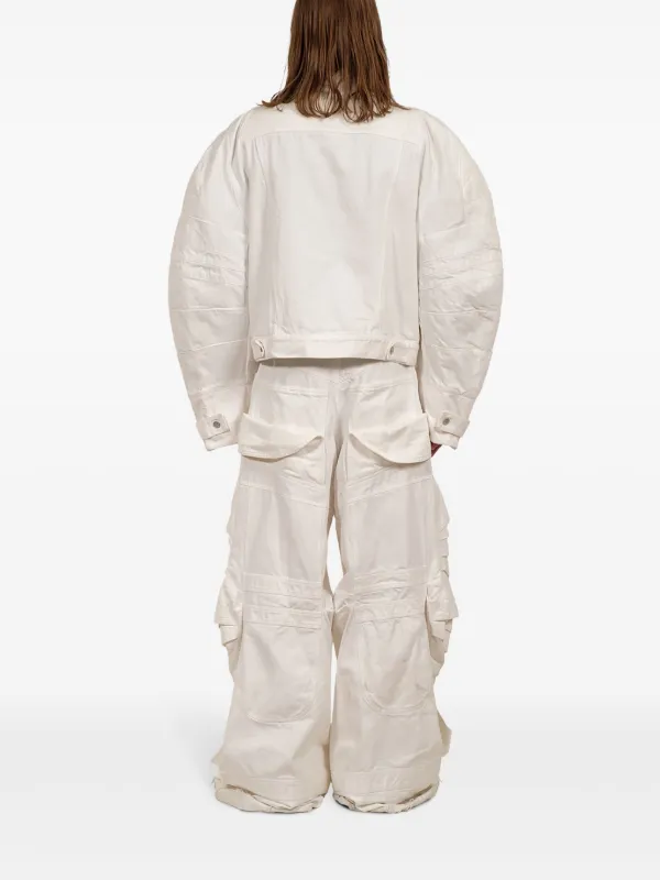 Natasha Zinko NZ Space wide-leg Jeans | White | FARFETCH UK