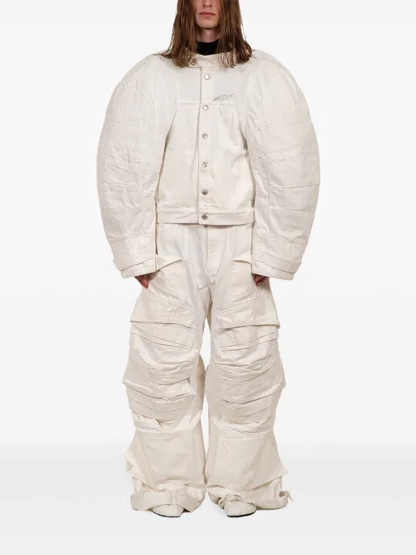 Natasha Zinko NZ Space wide-leg Jeans | White | FARFETCH JO