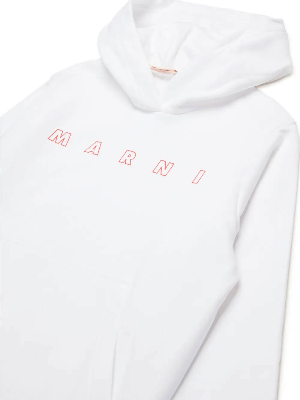 Marni Kids Hoodie met logoprint Wit