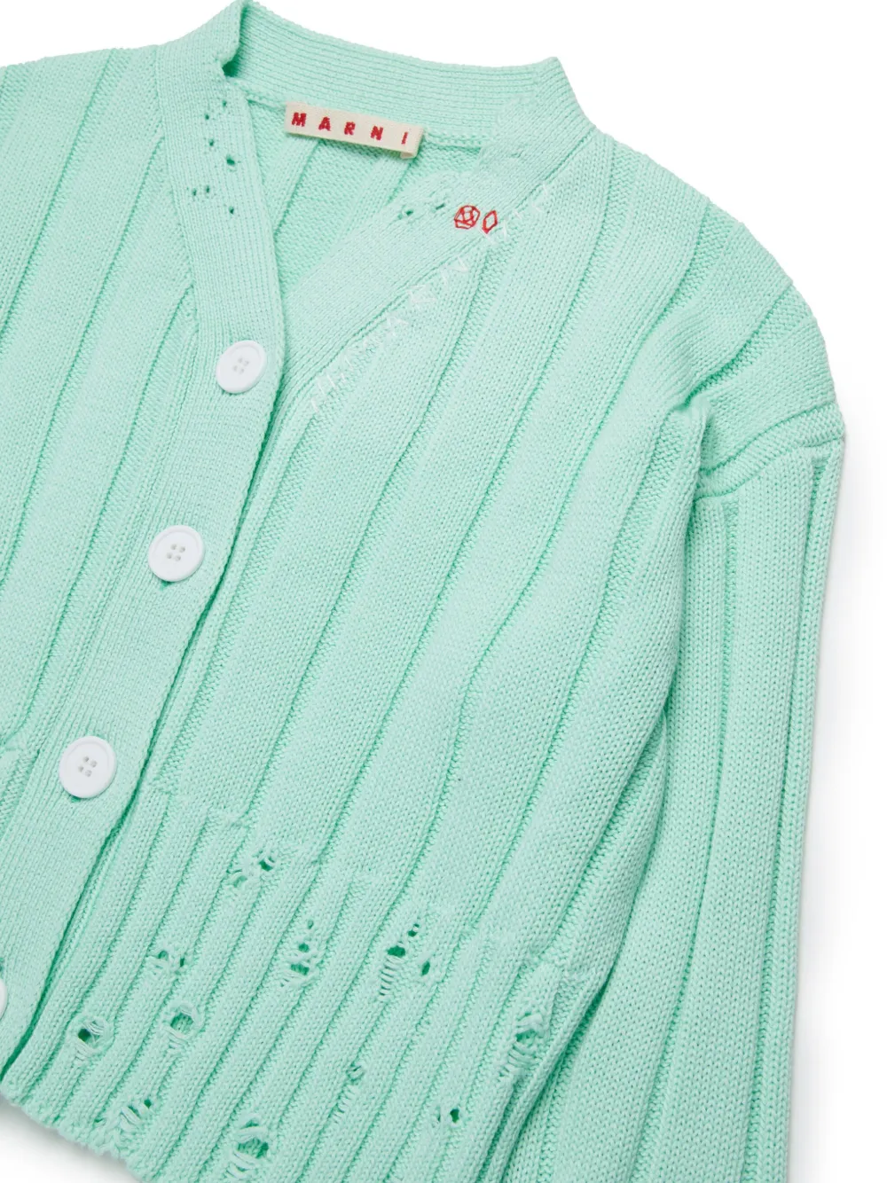 Marni Kids Gerafeld vest Groen