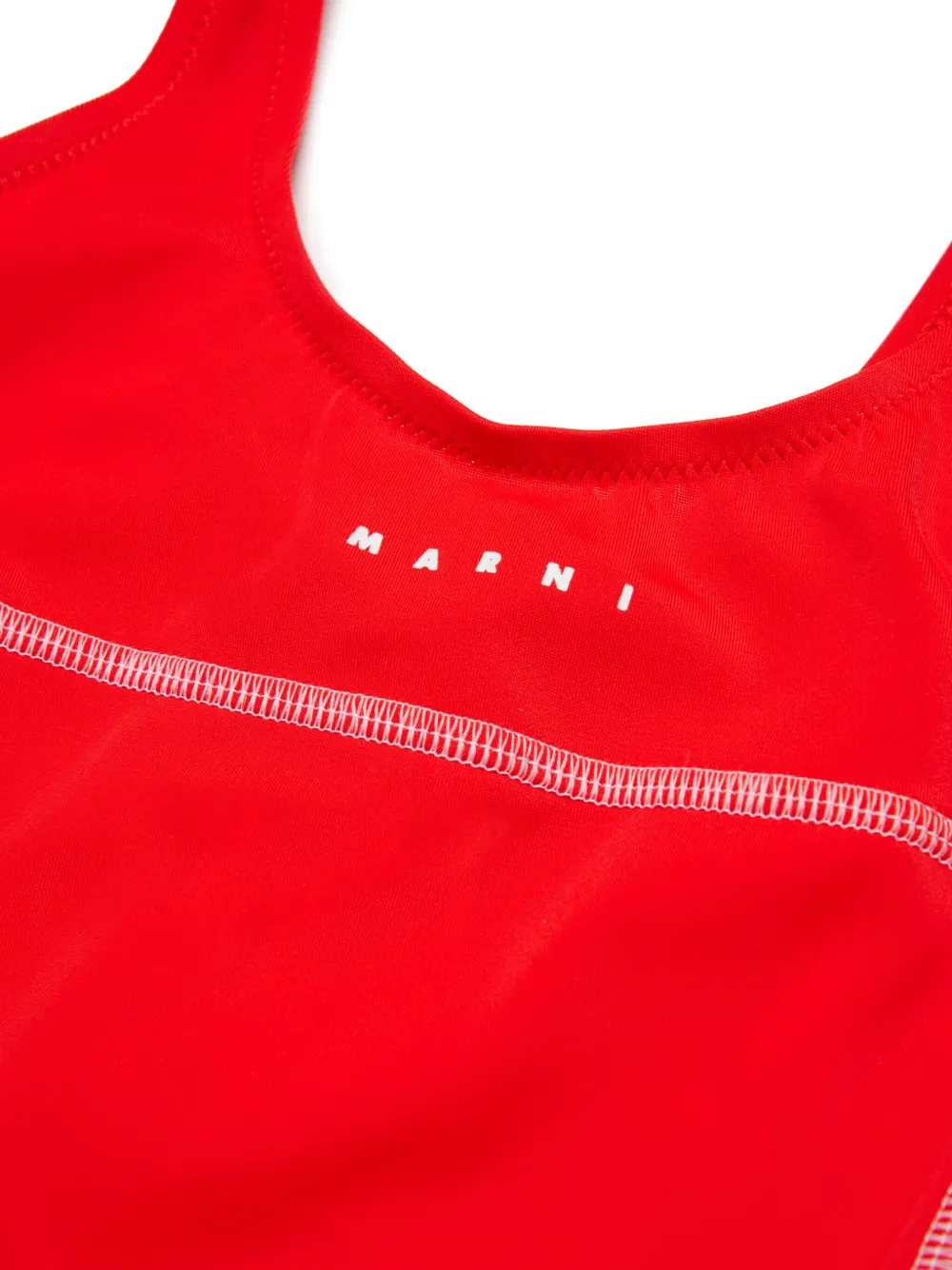Marni Kids Badpak met logoprint Rood