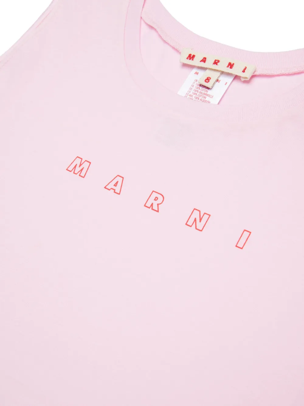 Marni Kids Tanktop met logoprint Roze