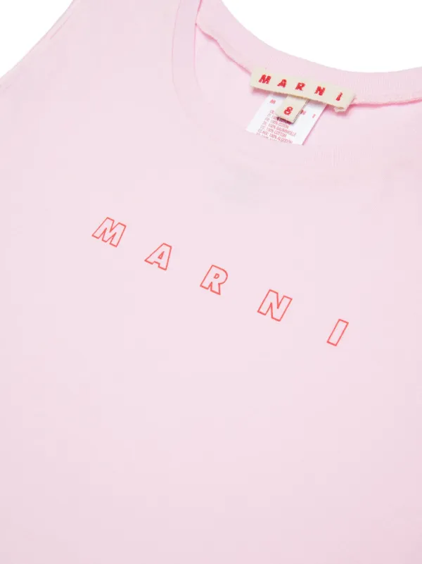 Marni Kids logo-print Tank Top | Pink | FARFETCH