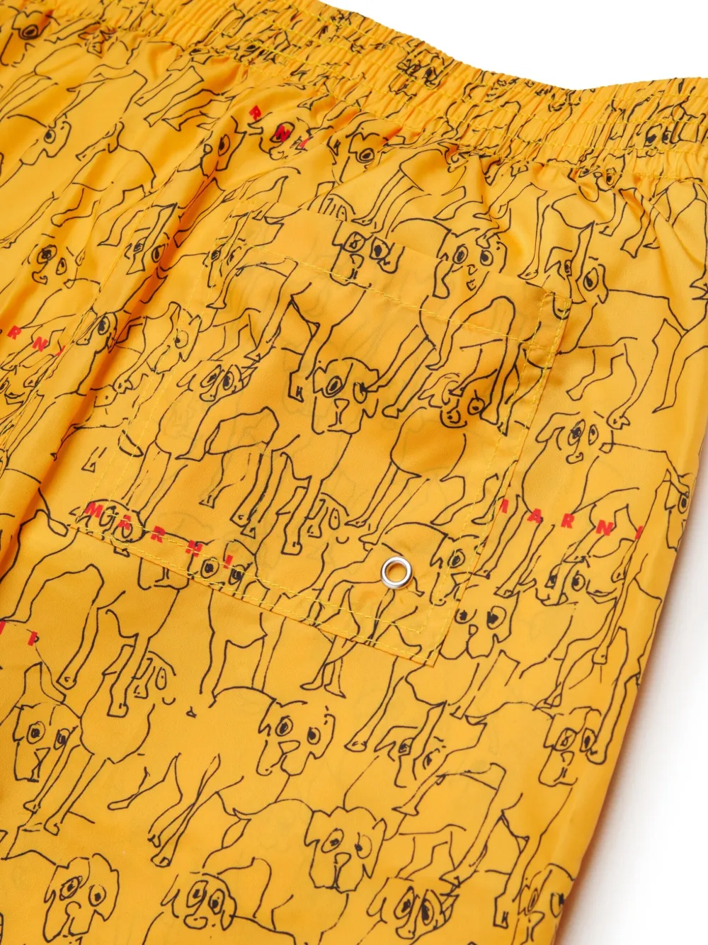 Marni Kids Zwembroek met print Geel