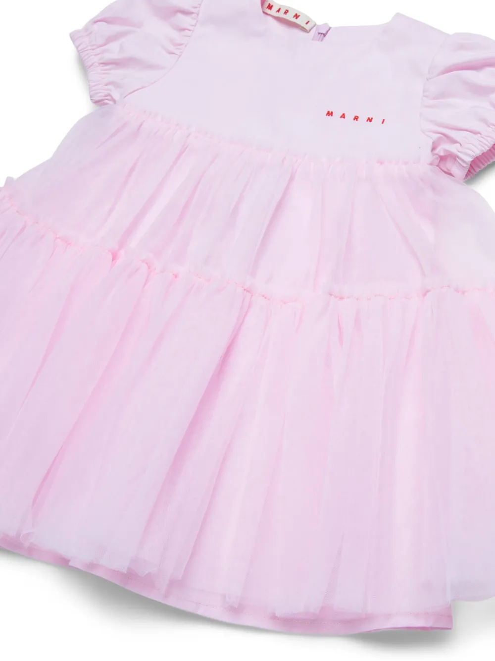 Marni Kids Jurk met tulen vlak Roze