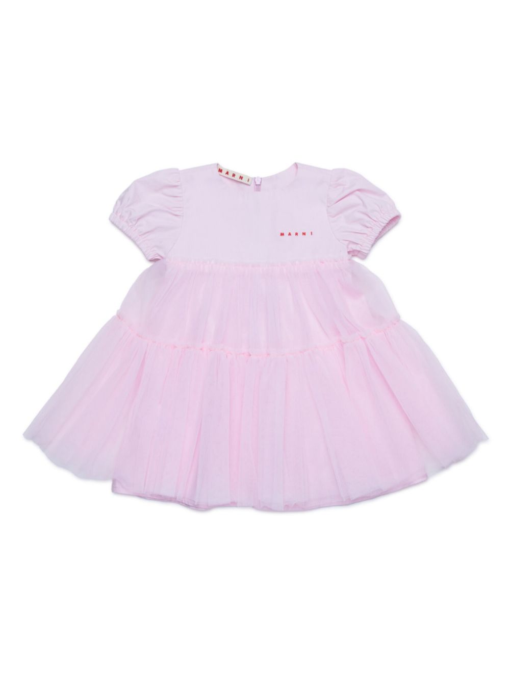 Marni Kids Jurk met tulen vlak Roze