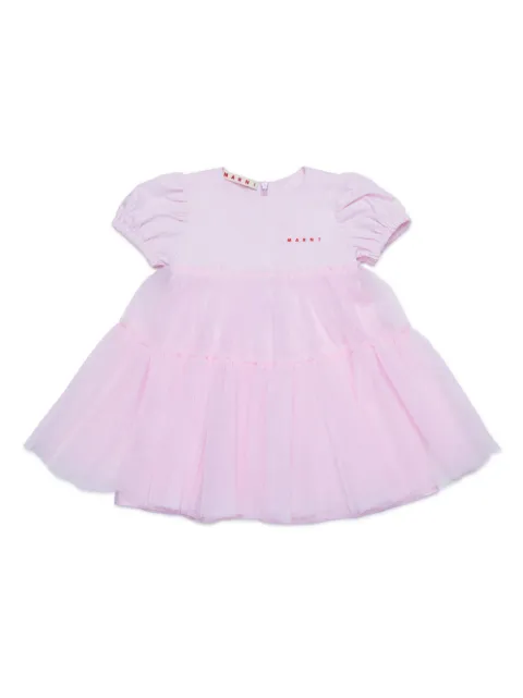 Marni Kids tulle-panel dress