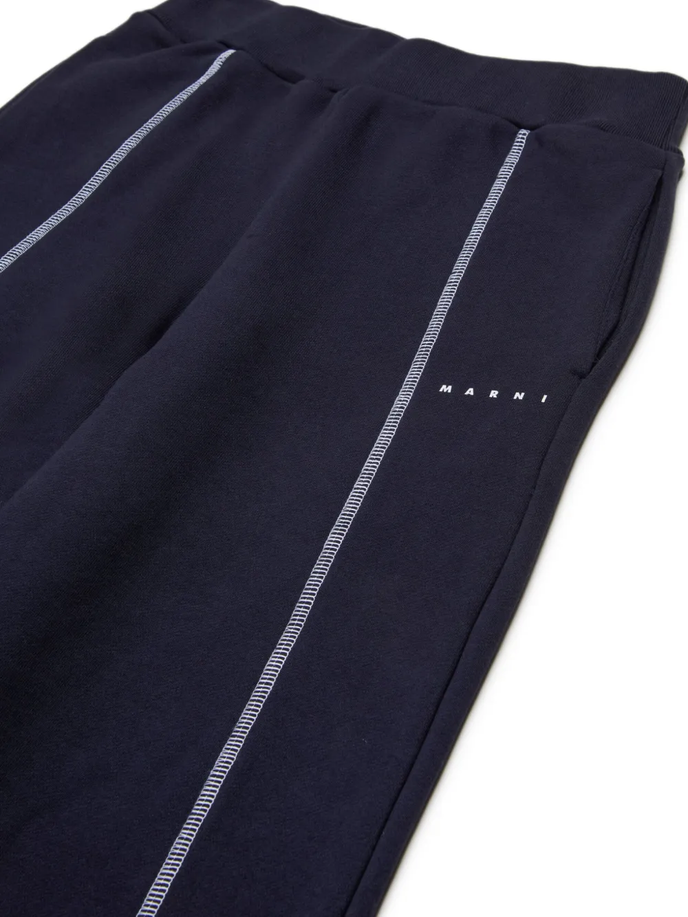 Marni Kids Trainingsbroek met logoprint Blauw
