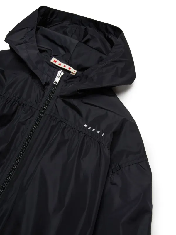 Marni Kids フーデッド コート | ブラック | FARFETCH JP