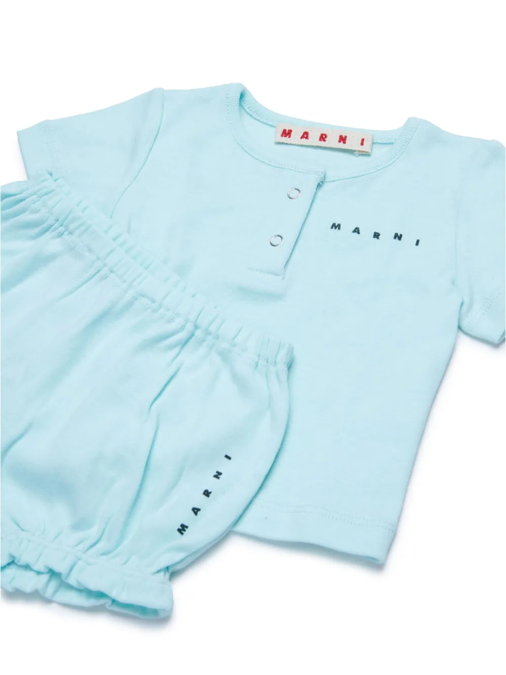 Marni Kids Shorts met logoprint Blauw