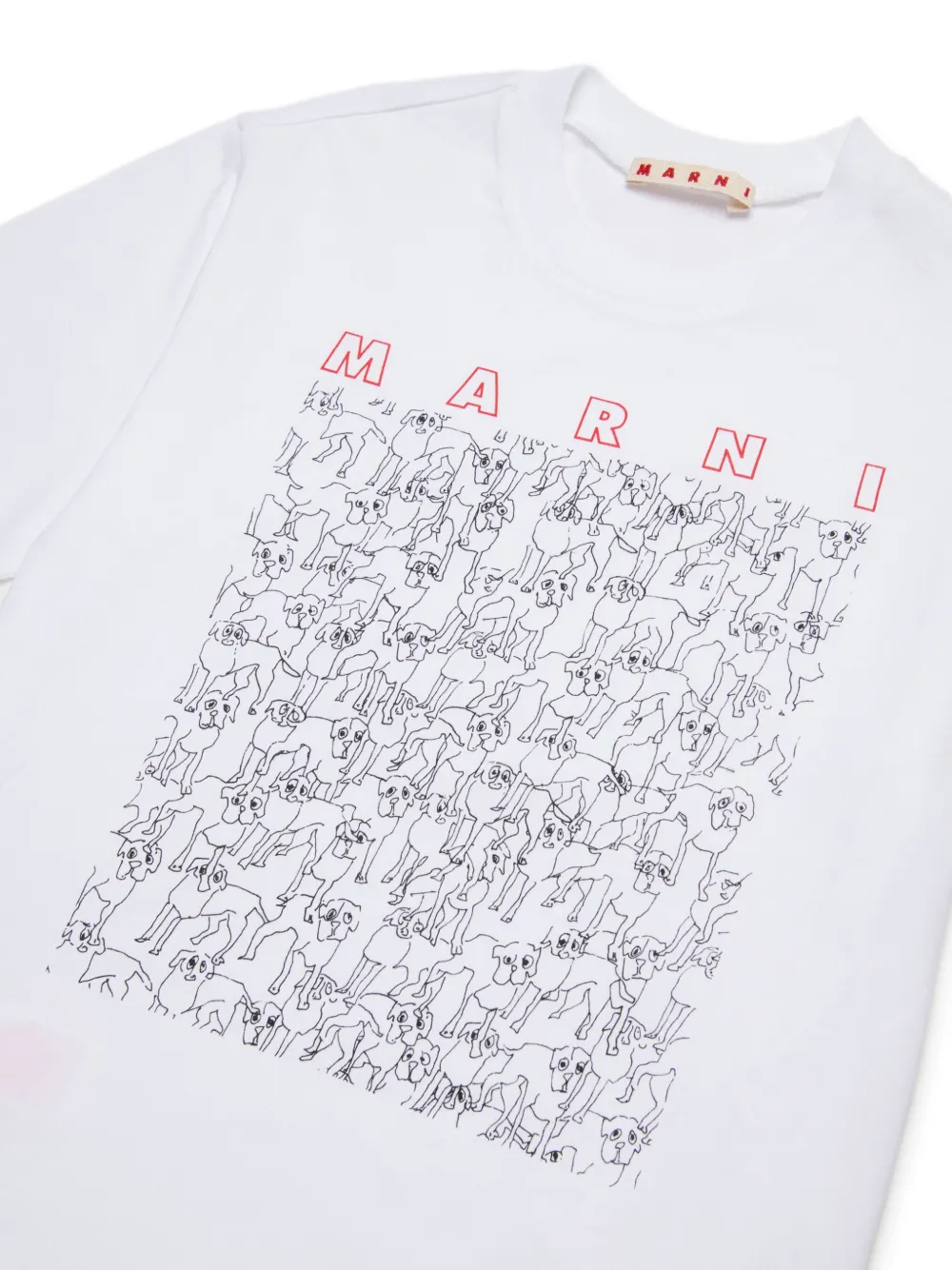 Marni Kids dog-print T-shirt