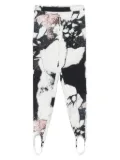 Roberto Cavalli marble-print trousers - White