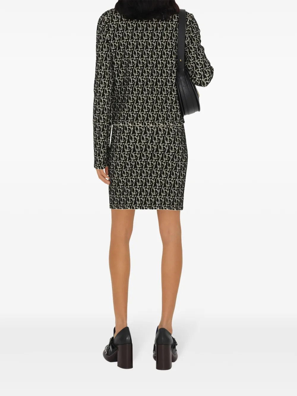 Shop Burberry B-charm Skirt In Black