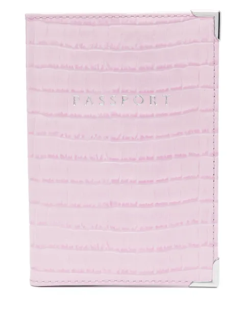 Aspinal Of London funda para pasaporte con efecto de piel de cocodrilo