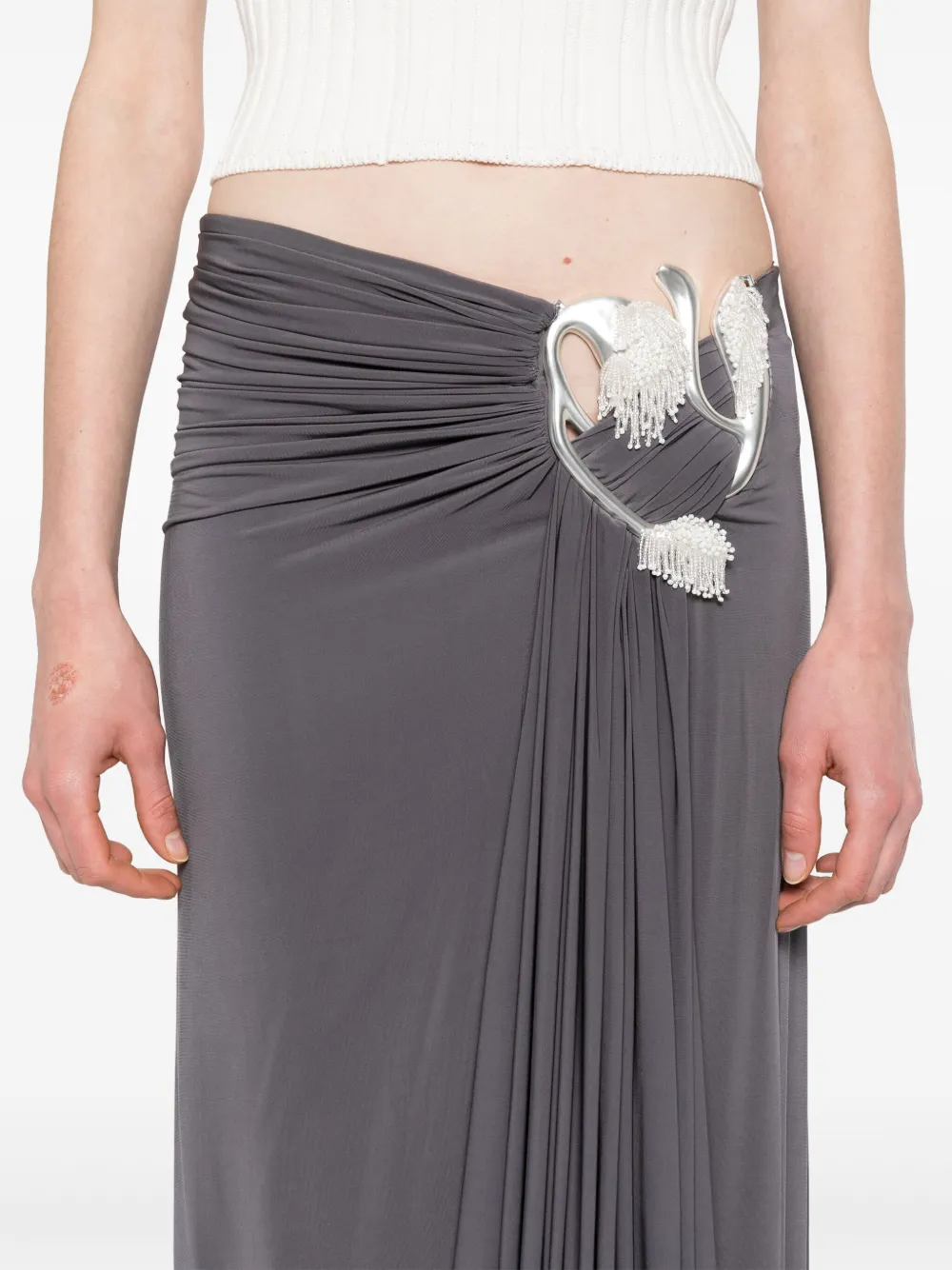 Christopher Esber Gedrapeerde maxi-rok Grijs