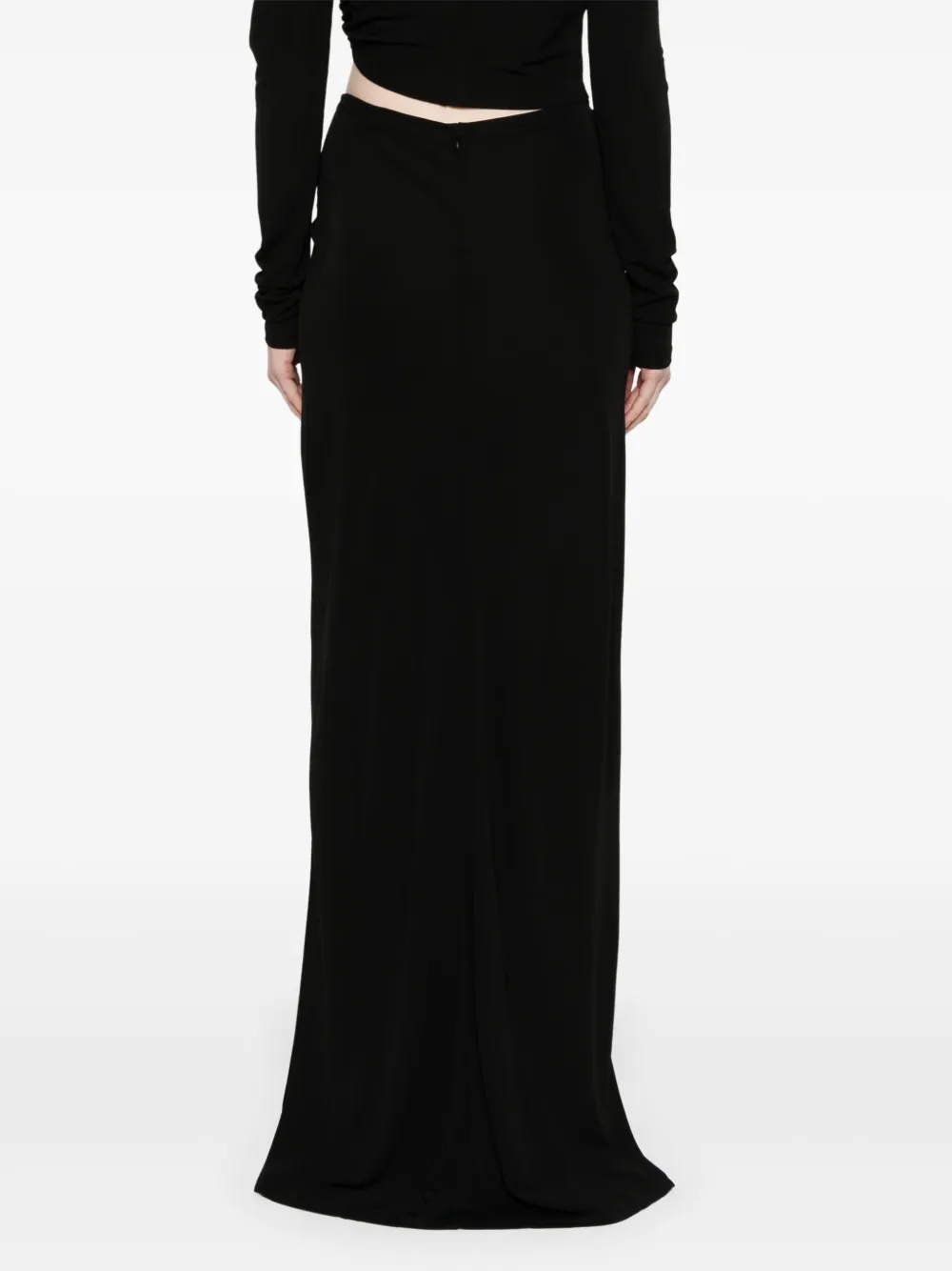 Christopher Esber Bezel-quartz maxi-rok met ruches Zwart