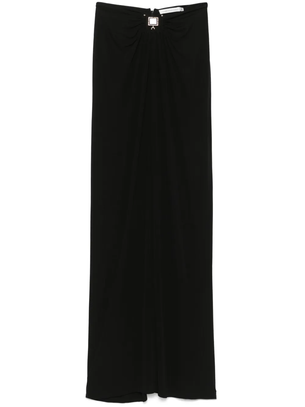 Christopher Esber bezel-quartz ruched maxi skirt | Black | Image 1