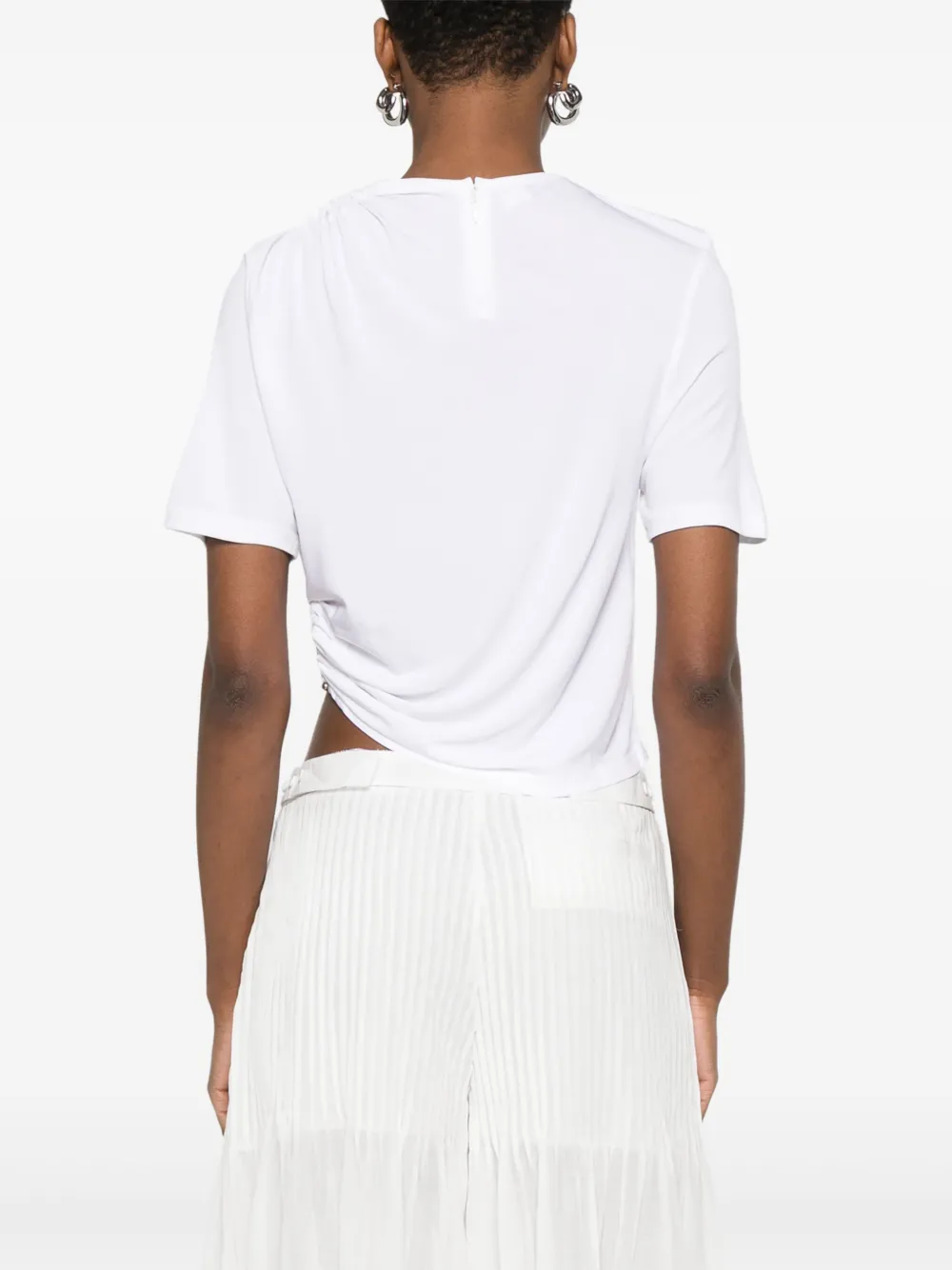 Christopher Esber Quartz-embellishment Crop Top In White
